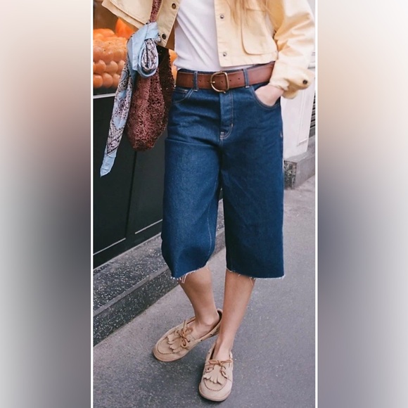 Free People We the Free jam session relaxed capri/Jorts Jean Shorts 28 - Picture 1 of 11